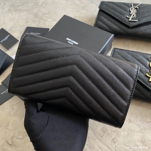 Tony Luxuries FLAP WALLET LARGE MONOGRAM YSL 0715